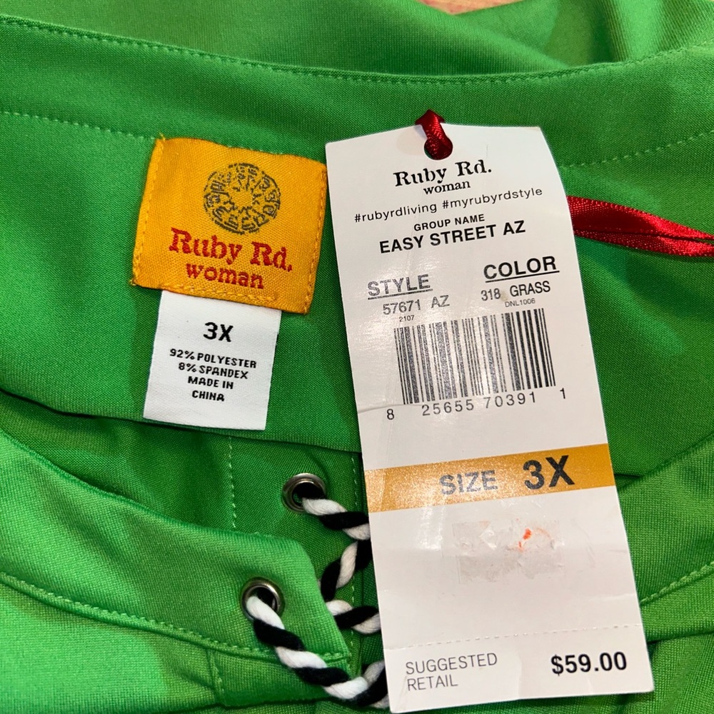 💚♦️NWT Ruby Rd Easy Street Top💚 - Picture 9 of 11